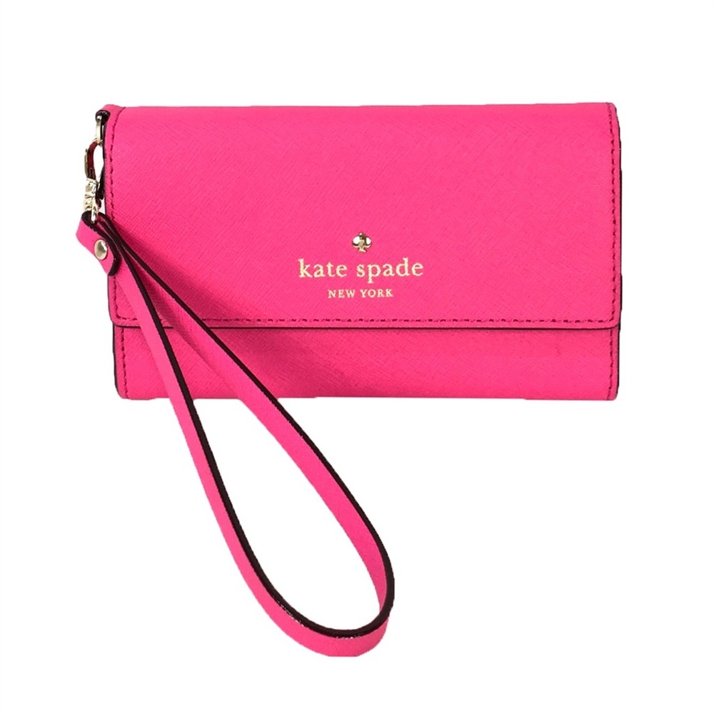 Kate Spade - Saffiano Leather Wristlet, Confetti Pink